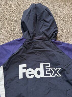 FedEx Parka‎ Jacket Men's XL Navy Purple Stan Herman Reflective Workwear VF